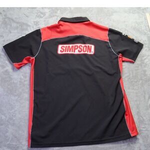 NASCAR Racing Polo Shirt Men's Size XL Simpson Stilo Hans Hybrid Made In‎ USA